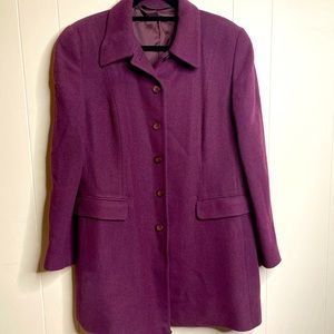 Laura Ashley button down purple vintage jacket.